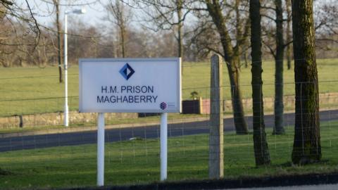 Maghaberry Prison sign