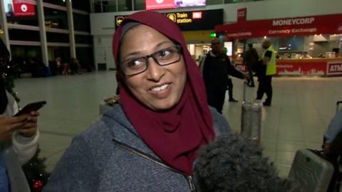 Stranded passengers at Gatwick