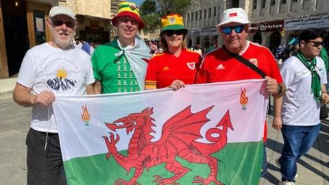 Brian and Stuart Parry, from Wrexham, and Kelly and Jeff Lee, from Pontypool