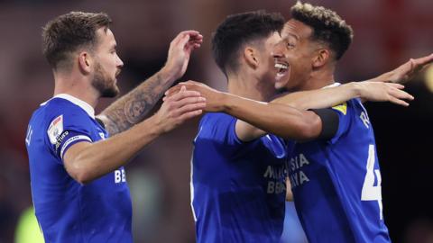Cardiff City goal celebration