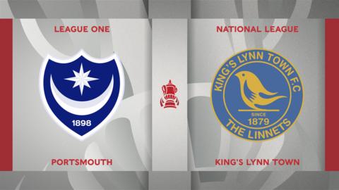 Portsmouth v King's Lynn Town badge graphic