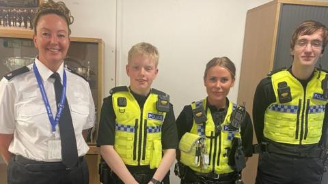 Supt Helen Brear with new police recruits