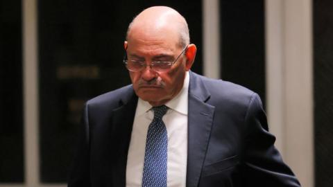 Allen Weisselberg appears in a Manhattan courtroom during the Trump Organisation's recently-concluded civil fraud trial