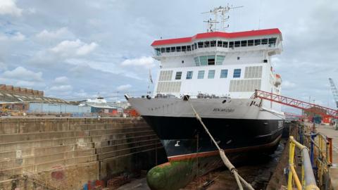 Ben-my-Chree in dry dock