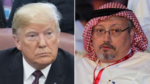 Donald Trump and Jamal Khashoggi