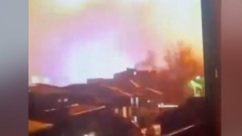 CCTV footage shows huge explosion in Seychelles