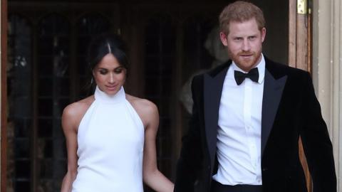 Meghan Markle and Prince Harry on their wedding day