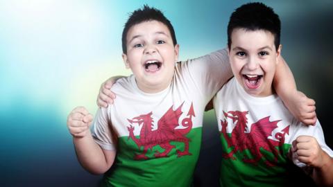 Boys in Wales t-shirts