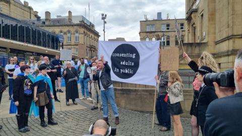 LGBT march in Huddersfield