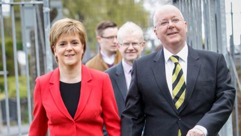 Nicola Sturgeon and Peter Murrell in 2016