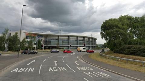 The A61 roundabout near Tesco in Chesterfield