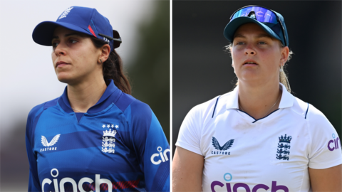 England batter Maia Bouchier (left) and all-rounder Danielle Gibson (right)