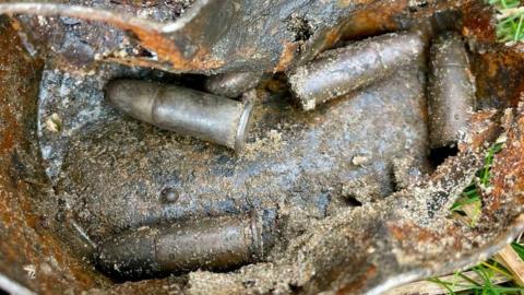 Five live 9mm handgun bullets found on Instow beach