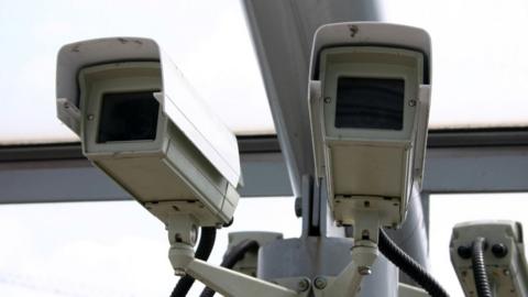 Pair of CCTV cameras