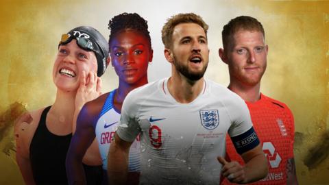 Ellie Simmonds, Dina Asher-Smith, Harry Kane and Ben Stokes