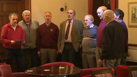 Llangollen Male Voice Choir performing