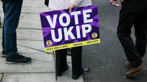 A UKIP placard