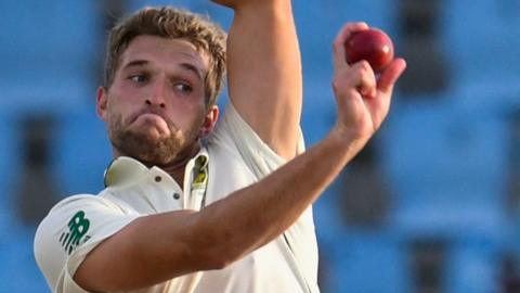 Wiaan Mulder bowls for South Africa