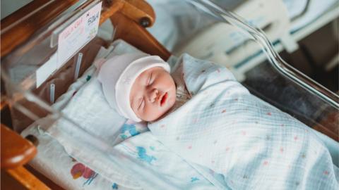 Baby in incubator