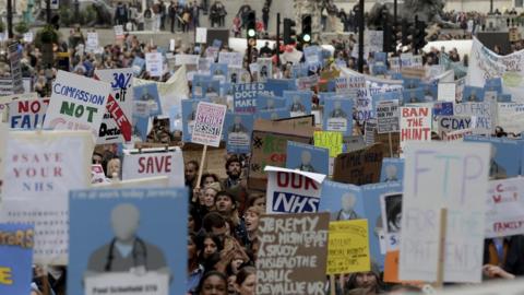 Doctors protesting