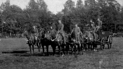 Training horses at Lathom Park depot