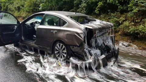 Car slimed in Oregon