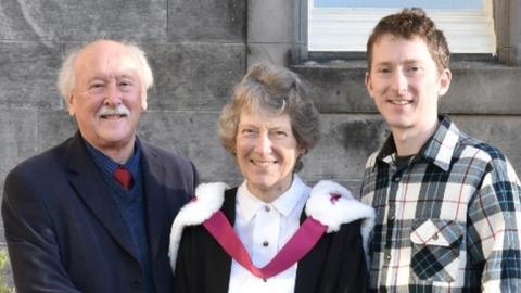 Dr Judith Coles with her family