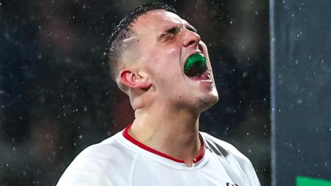 James Hume celebrates after Ulster's win over the Lions last month