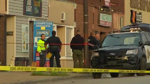 Police at the scene of the shooting in Kansas City. Photo: 6 October 2019