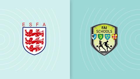 England U18 boys v Republic of Ireland U18 boys badge graphic
