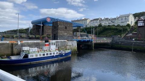 Douglas inner harbour and lifting bridge