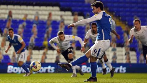 Birmingham's Scott Hogan scores