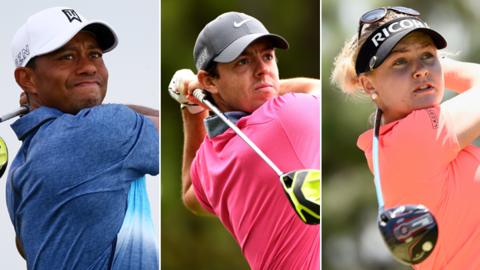 Tiger Woods, Rory McIlroy, Charley Hull