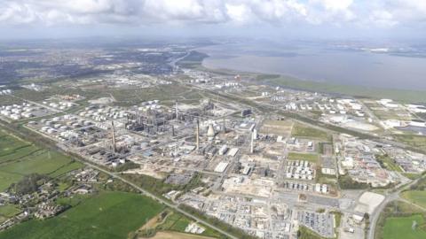 Aerial view of Stanlow Manufacturing Complex