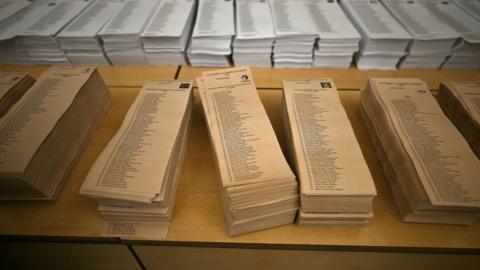 Spanish ballot papers