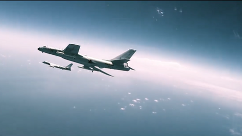 A screengrab from the PLA Airforce promotional video
