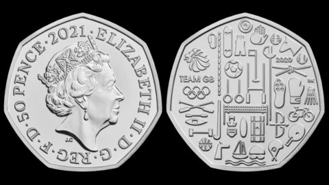 Both sides of the 50p piece