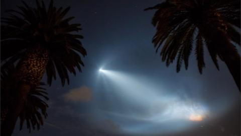 The launch lit up California