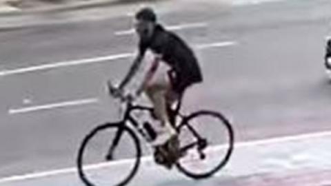 CCTV of wanted cyclist