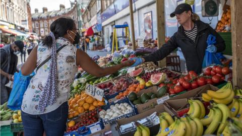 Stall at Brixton market, London