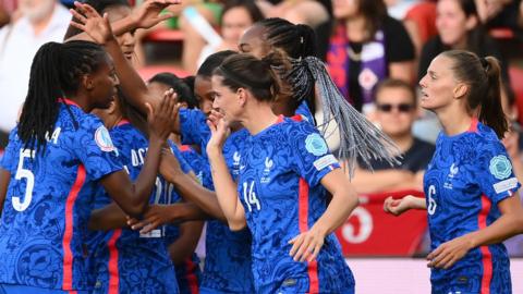 France celebrate scoring