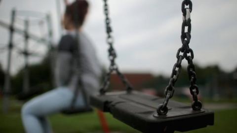 A child on a swing