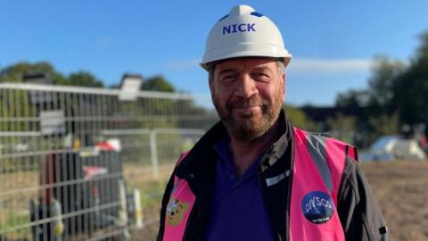 Nick Knowles on site