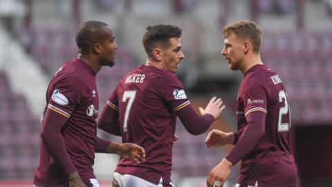 Hearts celebrate