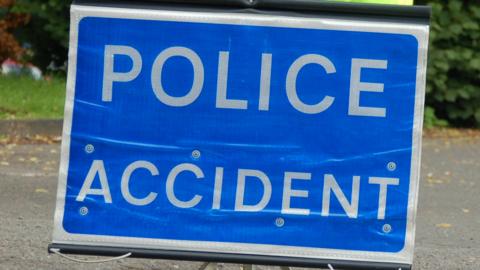 Police accident sign