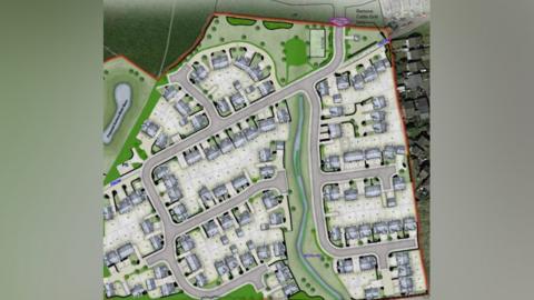 Plan For The Rossendale Road, Burnley, Housing Estate