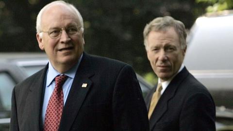 Dick Cheney (L) and Lewis Libby