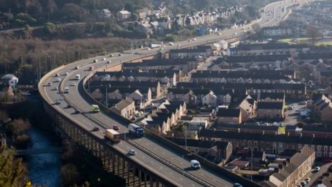 M4 through Port Talbot