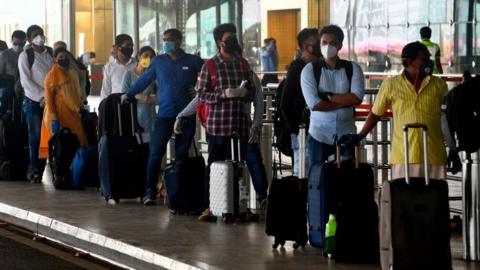 Airports are seeing long queues as flights resume after two months