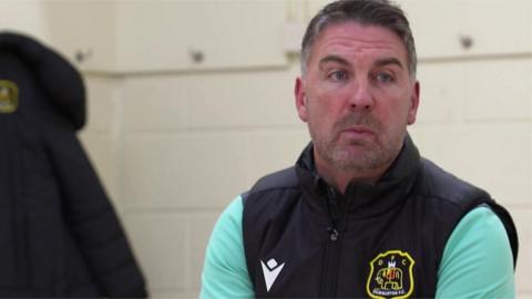 Dumbarton manager Stevie Farrell